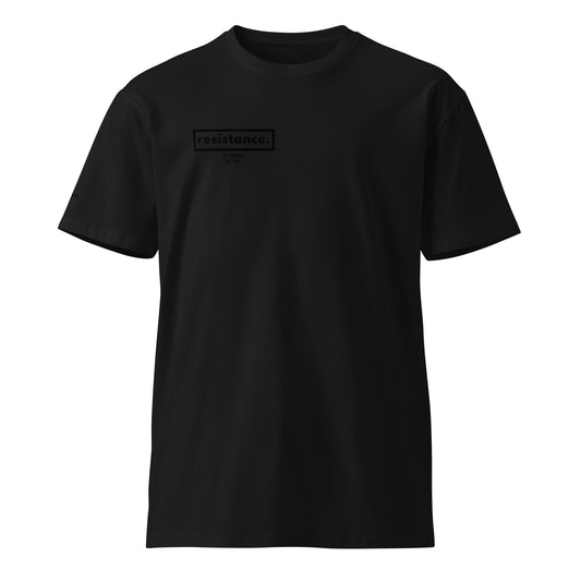 Black day trader t-shirt with resistance level chart design - premium cotton blend for trading comfort